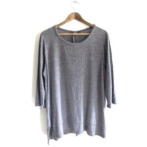 Coin 1804 Long Sleeve Pleat Tiered Button Back Tunic 2X Preowned